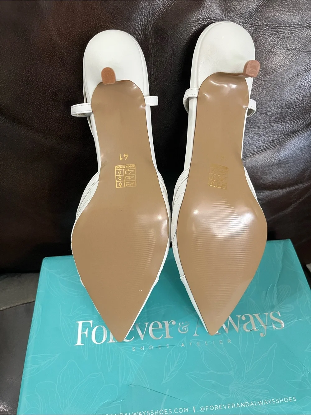 White Quilted Slingback Kitten Heel Pumps